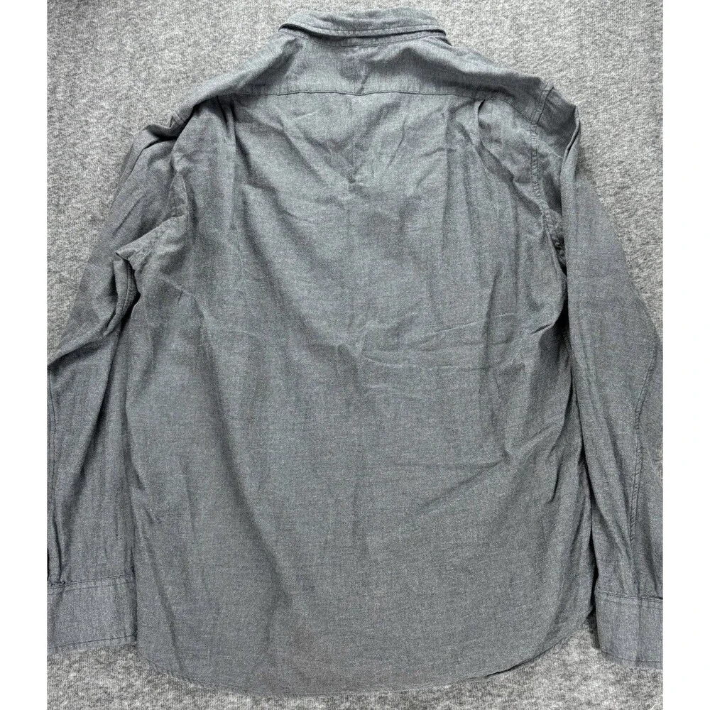 J.Crew Mens XL Slim Fit Gray Button Down Long Sleeve Shirt Flannel Casual Pocket